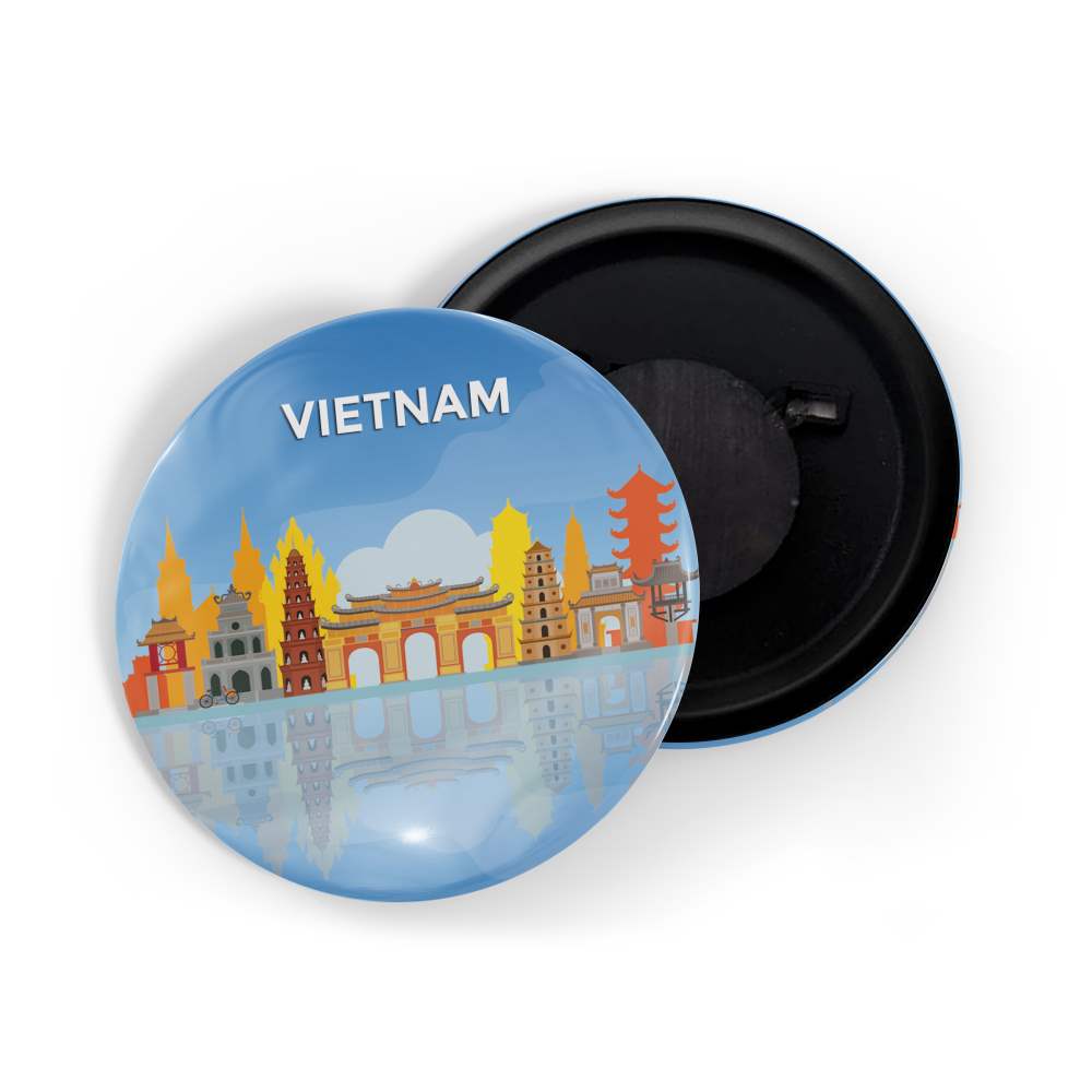 dhcrafts Fridge Magnet Blue Color Places Vietnam Asia Glossy Finish Design Pack of 1